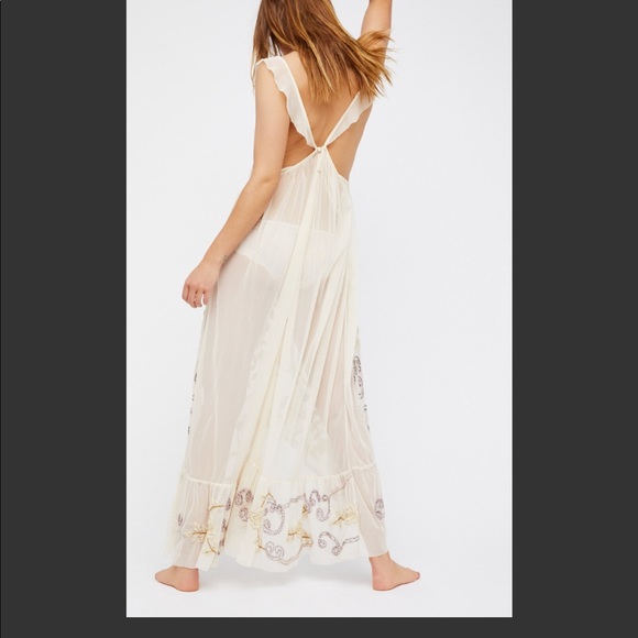 Free People Strawberry Moon Maxi Slip Dress. NWT - Picture 2 of 3
